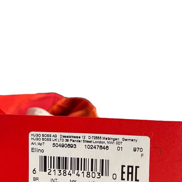 HUGO BOSS Shirt Mens XXL Red Button Up Hawaiian Palm Tree Resortwear Tropical - Picture 8 of 8